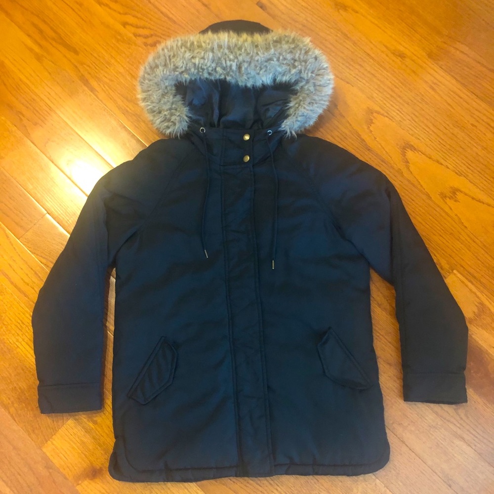 Old Navy Faux Fur Puffer Jacket